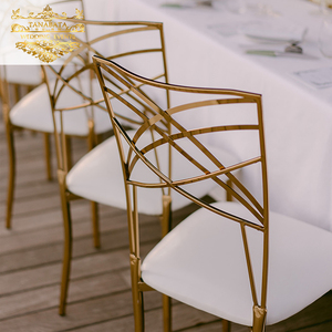 <span class=keywords><strong>Sillas</strong></span> <span class=keywords><strong>DE</strong></span> BODA Camaleón <span class=keywords><strong>de</strong></span> acero inoxidable dorado terciopelo blanco para eventos al aire libre <span class=keywords><strong>de</strong></span> restaurante <span class=keywords><strong>de</strong></span> lujo - Product Image 5