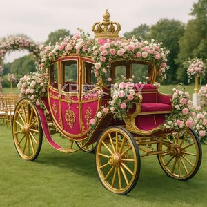 Carruaje Eléctrico de Princesa Cenicienta de Buena Calidad, Diseño Negro, Carroza de Caballos para Fotos en Parques, en Venta - Product Image 2