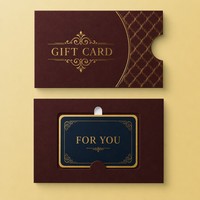 Porte-cartes de chambre d'hôtel personnalisé à double pliage, en papier vert avec dorure à chaud or, pour le Moyen-Orient