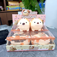 Nouveauté transfrontalière très populaire : Adorable jouet à presser en forme de chiot, à rebond lent, fonction anti-stress, petit chien mignon