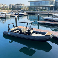 Bateau pneumatique rigide Hedia CE de haute qualité, 7 m, en Hypalon PVC, console 700, coque en V profond, pour la pêche, en aluminium, pour la navigation océanique