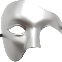 Masque de mascarade vénitien unisexe Biruil Phantom Opera demi-visage pour fête, vente en gros, collection 2026