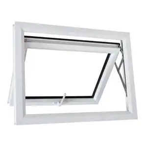 Upvc סוכך חלון זכוכית כפולה Windows זכוכית עיצוב סוכך חלון