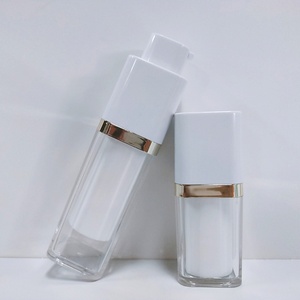 Square Shape Twist Airless Serum <b>Pump</b> <b>Bottle</b> Airless Vacuum <b>Pump</b> <b>Bottle</b> square Shape Plastic Airless <b>Pump</b> <b>Bottle</b> 15ml 30ml - Product Image 3