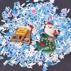Nouveau créatif 500g noël thème polymère argile tranches flocon de neige patte fleurs chaud doux argile arrose bricolage fournitures Nail Art décor - Product Image 2