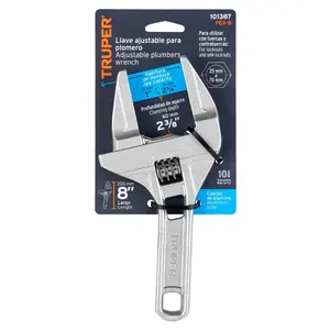 Clé à molette réglable MASTER 48 de 8 pouces pour plombier, ouverture de 3 pouces, TRUPER - Product Image 4