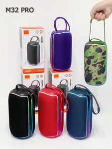Enceinte portable sans fil M32PRO avec lumière RGB, support <span class=keywords><strong>de</strong></span> lanière, radio FM, carte TF, Bluetooth 5.4 pour camping en extérieur, voyage, fête, cadeau, boîte à son - Product Image 2