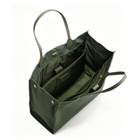 Sac fourre-tout multifonctionnel en toile avec fermeture éclair intégrale, poches organisatrices surdimensionnées, double bretelles, pour usage quotidien et voyage