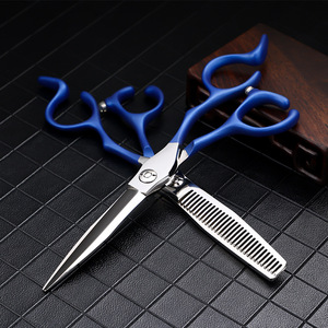 Hairdressing Scissors Set 6 Inch Straight Head V Tooth Shears For Salon Beauty Use Durable Professional Hair Styling Tools - Product Image 1