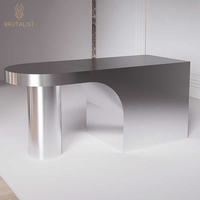 Brutalist Custom Retail Tienda de ropa Estantes de exhibición Tablero multicapa Acabado en madera Diseño libre Varios diseños de muebles