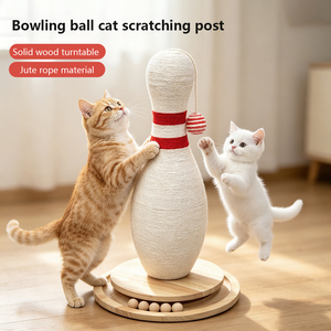 Vertical Cat Scratching Post Wear-Resistant Dust-Free Jute Rope <b>Bowling</b> Ball Style All-in-One Cat - Product Image 5