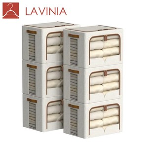 Lavinia Wholesale Foldable <strong>Storage</strong> Boxes Collapsible Folding Cotton Linen Clothes Organizer 1kg <strong>Fabric</strong> <strong>Underbed</strong> <strong>Storage</strong> - Product Image 1