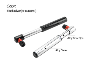 Pompe à main portable en alliage d'aluminium <span class=keywords><strong>pour</strong></span> le gonflage haute pression (130-160PSI) des mini vélos de route et <span class=keywords><strong>VTT</strong></span> avec valves Schrader/Presta - Product Image 6
