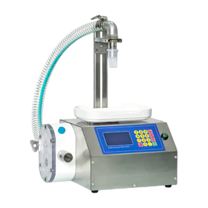 Machine de remplissage automatique à pompe à engrenages en acier inoxydable anti-goutte pour liquides visqueux (pâte de miel et de sésame) avec pesage quantitatif - Product Image 1