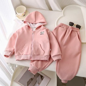 Set di Abbigliamento Sportivo per Bambine RTS, Vendita all'Ingrosso, <span class=keywords><strong>Felpa</strong></span> con Cappuccio e <span class=keywords><strong>Pantaloni</strong></span> Lunghi <span class=keywords><strong>in</strong></span> Cotone alla Moda per Neonati - Product Image 1