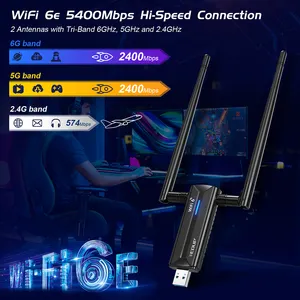 EDUP AX5400 Wifi6E Gaming WiFi Adapter EP-AX1671 Network Card High Performance Wireless Dongle