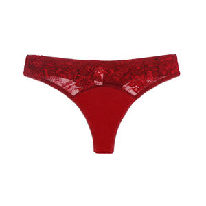 Gran oferta, bragas de encaje populares de cintura media para mujer, <span class=keywords><strong>tangas</strong></span> transparentes Rojas sexis para chicas jóvenes - Product Image 6