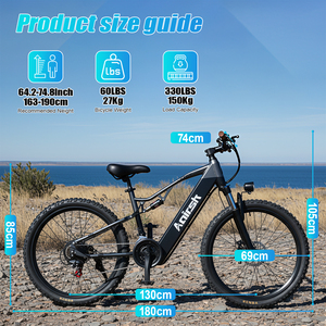 Bicicleta Eléctrica Aairsk XT90 con Motor sin Escobillas de 250W, Suspensión Doble de 26 Pulgadas, Frenos de Disco, Batería de Litio, 21 Velocidades, para Desplazamientos Urbanos y Todoterreno - Product Image 2
