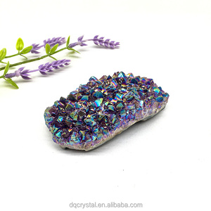 Aura <span class=keywords><strong>di</strong></span> cristallo naturale ametista Cluster <span class=keywords><strong>di</strong></span> alta qualità <span class=keywords><strong>angelo</strong></span> colore ametista Cluster minerali guarigione pietre per la decorazione - Product Image 2