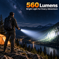 Lampe torche LED laser blanche OEM, zoom télescopique, faisceau longue portée 300 m, lampe tactique avec affichage numérique de la batterie et sortie Power Bank