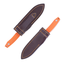 Couteau de poche en acier inoxydable à manche G10 orange à lame fixe pour la chasse et le camping Personnalisation OEM de qualité bricolage Logo gravé au laser
