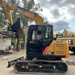 Original Machine Sany SY75C Pro Used Crawler Excavator SY75 SY60 Sy95 Sy55 Sy26 Sy35 Crawler Secondhand Excavator Steel <b>Tracked</b> - Product Image 1