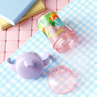 ALGO Nouvelle tasse d'apprentissage pour bébé en PP sans BPA pour les tout-petits de 2 à 4 ans avec des impressions d'animaux de dessin animé et un débit moyen