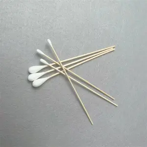 Eco Friendly Cleaning Bamboo Handle Cotton Tipped Applicators Ear Sticks Swabs