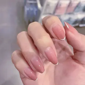 24Pcs 중간 스틸레토 fakenails 사용자 정의 거짓 손톱 광택 인공 손톱 도매