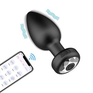 Vibrador Anal Controlado por APP <span class=keywords><strong>Plug</strong></span> Anal Bluetooth Massageador de Próstata Masturbador Feminino Brinquedos Sexuais para Homens Mulheres Amigável ao Público Gay - Product Image 1
