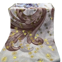 Abaya Dubaï Soudanaise Femme Toub en Voile de Coton Suisse Robe Cinq Mètres Tissu Imprimé Numérique Motif Supérieur Scintillant Tissu Japonais