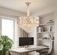 Lustre en cristal de fabrication chinoise pour plafond voûté, hauteur de cathédrale, longueur sur mesure à bon prix