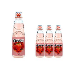 Boisson pétillante aromatisée à la <span class=keywords><strong>fraise</strong></span> 200 ml – Mini bouteille en verre – <span class=keywords><strong>Liqueur</strong></span> de fruits sucrée – Boisson de fête portable – Mini soda à la <span class=keywords><strong>fraise</strong></span> - Product Image 2