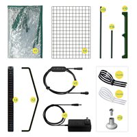 Mini Serre à 4 niveaux avec couvercle en PVC à fermeture éclair pour les plateaux de démarrage des semences Lumière pour plantes à intensité variable Serre d'intérieur avec lampes de culture
