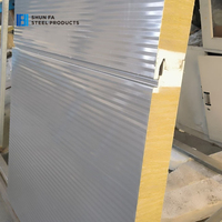 Matériaux de construction, panneaux sandwich en laine de roche avec bordure scellée, entrepôt, chambre froide, panneaux isolés ignifuges en aluminium
