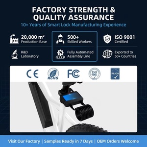 Candado Inteligente para Bicicleta con Energía Solar, Control por Aplicación Bluetooth, Antirrobo, <span class=keywords><strong>Cable</strong></span> de Acero de 8 mm, Resistente al Agua IPX6, Sin Llave, para Bicicleta Eléctrica - Product Image 4