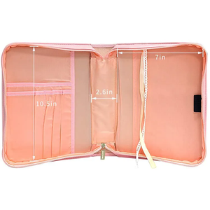 Funda para <span class=keywords><strong>Biblia</strong></span> para Mujer, Bolsa para <span class=keywords><strong>Biblia</strong></span> <span class=keywords><strong>de</strong></span> Cuero PU con Bolsillos y Cremallera para <span class=keywords><strong>Biblia</strong></span> <span class=keywords><strong>de</strong></span> Estudio <span class=keywords><strong>de</strong></span> Tamaño Estándar y Grande, 10.8 x 7.8 x 2 Pulgadas - Product Image 4