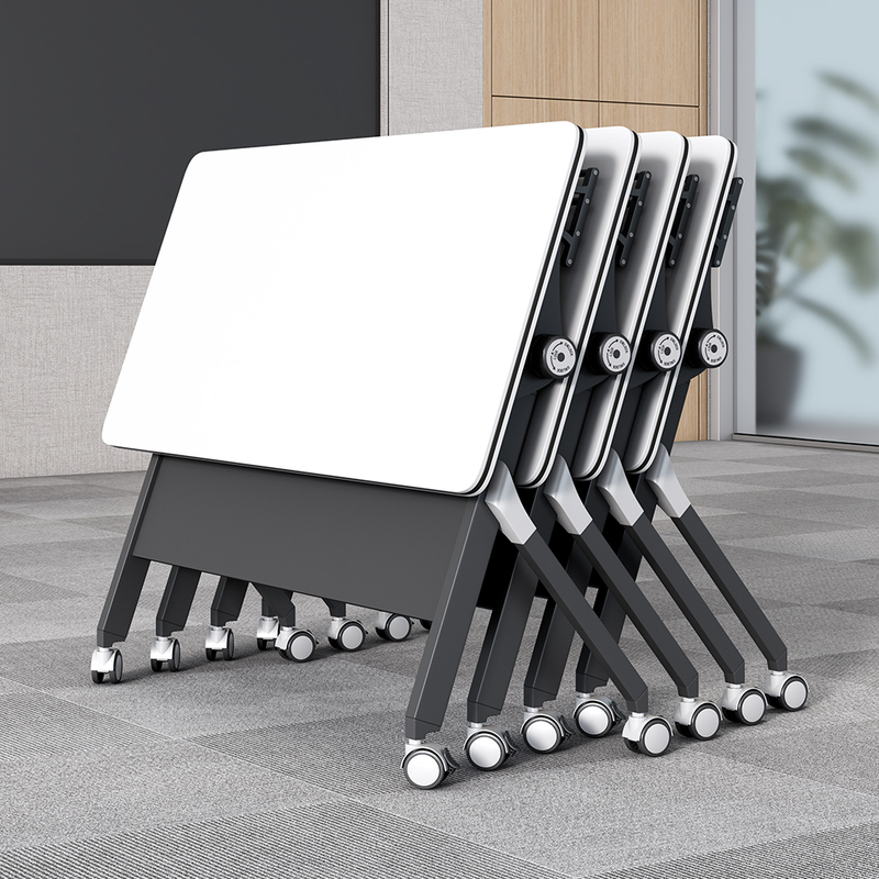 Modern Conference Desk Black Wood Training