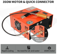 Kompresor PCP Satu Tombol Start Otomatis Stop 4500Psi 30Mpa Tanpa Minyak Tanpa Air Warna Bullet/PCP, AC 12V DC