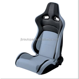 Siège de course JBR1061 en tissu sport 1064 noir et gris pour voiture de sport - Product Image 1
