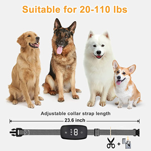 Collar de entrenamiento para perros JiaBei con modos de vibración, descarga eléctrica y sonido, recargable, de nailon, para control de ladridos. - Product Image 2