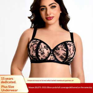 Soutien-gorge respirant transfrontalier grande <span class=keywords><strong>taille</strong></span>, bonnet 3/4, push-up, anti-affaissement, réducteur de poitrine, pour poitrine généreuse qui fait l'effet d'être <span class=keywords><strong>plus</strong></span> <span class=keywords><strong>petite</strong></span> - Product Image 2