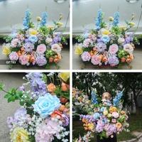 Arreglo Floral Artificial Multicolor de Estilo Fresco para Mesa de Boda, Decoración de Entrada de Escenario