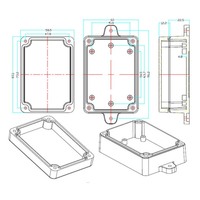 Boîtier de couvercle d'interrupteur électrique avec bride personnalisé IP65 étanche boîtier électrique boîte de jonction en plastique ABS couvercle transparent PC