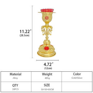 Hot Selling Orthodox Vergoldung Kerzenhalter für Kirche Hotel Dekor Home Decoration Kerzenhalter Hersteller aus China - Product Image 3