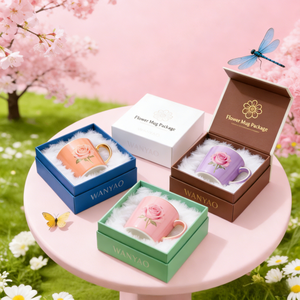 Boîtes rigides personnalisées de luxe pour emballage de cadeaux de tasses d'<span class=keywords><strong>anniversaire</strong></span>, avec laminage brillant et mat, pour bougies - Product Image 3