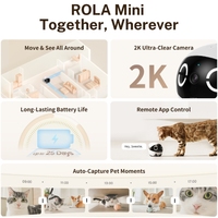 Robot Moniteur Sans Fil OEM pour Animaux de Compagnie, Contrôle par Application Intelligente, Vidéo 2K, Audio à Distance, Détection de Mouvement, Design LED Attrayant, Jouets Laser pour Chats/Chiens