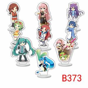6CM 9 pièces/ensemble artisanat en plastique HHatsvne Miku Sakura <span class=keywords><strong>marin</strong></span> Macarons fille accessoires Figure acrylique Anime support plaque - Product Image 3
