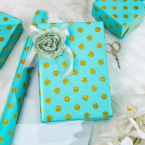 Elegant Blue Holographic Dots <b>Wrapping</b> <b>Paper</b> Daily pink dot packaging <b>paper</b> Original customized gift <b>wrapping</b> <b>paper</b> - Product Image 1