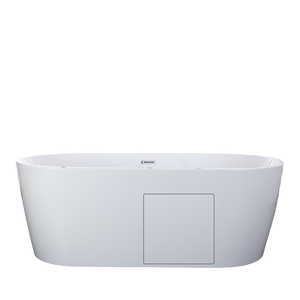 CE certificado remojo bañera ovalada acrílico blanco interior independiente con colador - Product Image 2